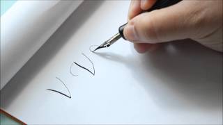 The Letter V  Basic Calligraphy Tutorial [upl. by Eioj]