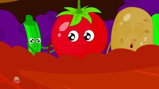 Ten Little Vegetables Jumping On The Bed  Learn Vegetables  Nursery Rhymes Songs  Rhymes For Kids [upl. by Aerb]