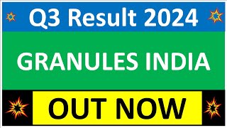 GRANULES Q3 results 2024  GRANULES India results today  GRANULES Share News  GRANULES Share today [upl. by Nicholson226]