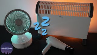 Heater fan and hair dryer sounds for deep sleep 😴  Dark Screen [upl. by Arabella]