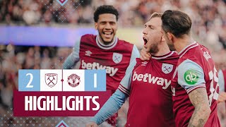 West Ham 21 Manchester United  Late Penalty Secures The Three Points  Premier League Highlights [upl. by Dammahom]