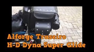 HarleyDavidson Dyna Super Glide Custom  Uso do Alforge traseiro [upl. by Kecaj]