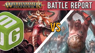 Daughters of Khaine vs Ogor Mawtribes Age of Sigmar 3rd Edition Battle Report Ep 53 [upl. by Lidia208]