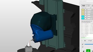 Hypermill tutorial Case 5 axis with rework 5xsimulation with post DMU 80FD duoBlock mill turn [upl. by Ahsasal]