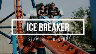 Ice Breaker SeaWorld Orlando Roller Coaster  OnRide POV [upl. by Anthe]