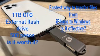 1TB OTG FLASH DRIVE iPhone FILE TRANSFER iphonetowindows filetransfer [upl. by Jurgen]