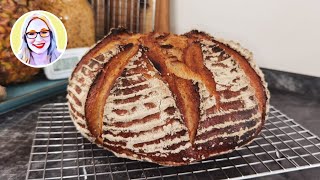 Perfektes Bauernbrot mit Sauerteig amp Hefewasser Rezept amp Anleitung für leckeres hausgemachtes Brot [upl. by Ainirtak]