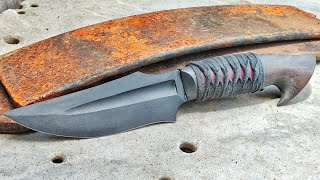 Knife Making  Making a Black Bowie Knife [upl. by Nessie]