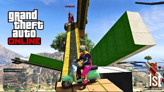 You Wont Believe the CRAZY Faggio Mod Parkour Races in GTA Online [upl. by Zarla]