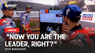 Inside Bagnaia and the Marquez brothers postrace chat 💬  UNHEARD 2024 GermanGP [upl. by Zorah300]