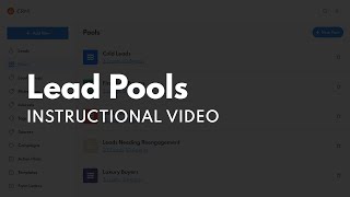 Lead Pools  Instructional Video [upl. by Akcirederf]