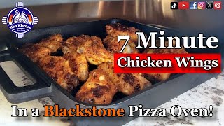 7 Minutes to PERFECT Chicken Wings in Your Blackstone Pizza Oven [upl. by Ellard]