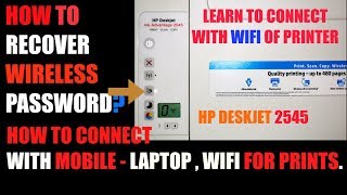 HP Deskjet 2545 Password WiFi Setting Mobile Laptop review [upl. by Eleanore467]