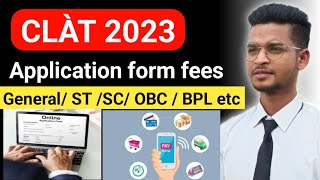 CLAT application form 2023 fees clat application fee [upl. by Eicyac]