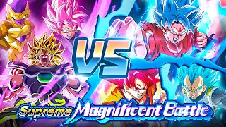 THE BEST SUPER BOSSES TEAM ON GLOBAL VS SUPREME MAGNIFICENT BATTLE STAGES 13 Dokkan Battle [upl. by Norval]