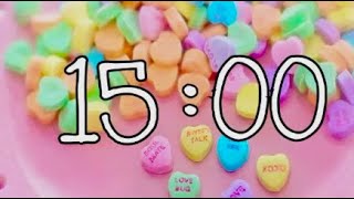 Valentine’s Day ❤️ 15 Minute Countdown Timer With Music 🎵 [upl. by Elok193]