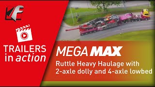 FAYMONVILLE MegaMAX UK company Ruttle Heavy Haulage with dolly and lowbed [upl. by Rieger]