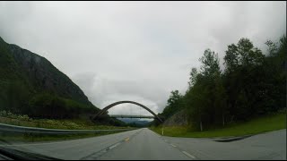 Driving from Trollveggan Rest Stop to Andalsnes Norway [upl. by Hilton367]