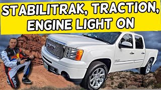 WHY GMC SIERRA STABILITRAK TRACTION CONTROL LIGHT ENGINE LIGHT ON 2007 2008 2009 2010 2011 2012 201 [upl. by Buote81]