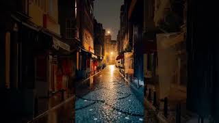 Night City Walk in the Rain  Peaceful Yet Eerie Ambience  ASMR Sounds [upl. by Tillion573]