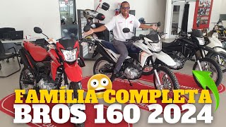 BROS 160 2024 LINHA COMPLETA TODAS AS CORES E DETALHES A TRAIL DA HONDA N° 1 DO BRASIL CHEGOU [upl. by Uamak291]