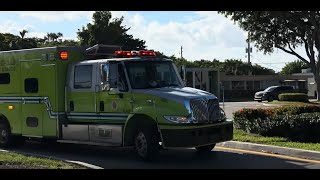 Miami Dade Fire Rescue MDFR Rescue R31 responding [upl. by Esorbma]