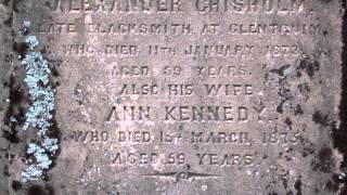 Alexander Chisholm Blacksmith Gravestone Parish Church Graveyard Laggan Badenoch Scotland [upl. by Rugen]