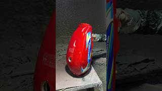 How is a motorcycle fuel tank painted art artist satisfying seetechnology [upl. by Ainotahs]