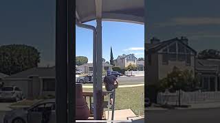 Porch Robbery Caught on Camera  Shocking CCTV Footage [upl. by Firahs]