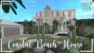 Bloxburg  Coastal Beach House 170k  Speed Build  No Large Plot [upl. by Asle31]