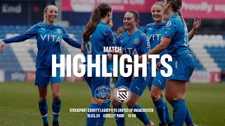 Stockport County Ladies Vs FC United of Manchester  Match Highlights  100324 [upl. by Ojiram578]