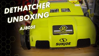 Sun Joe AJ805E 13Amp Electric Lawn Dethatcher w Collection Bag Unboxing  Deep Dive [upl. by Lareine708]