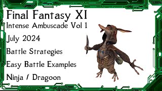 FFXI  Intense Ambuscade Vol One July 2024 Battle Strategies and Easy Solo Battle Examples [upl. by Sirrad]