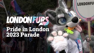 LondonFurs in the Pride in London 2023 Parade [upl. by Yenahpets412]