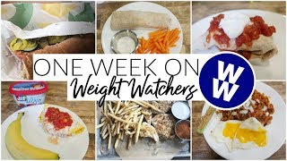 WHAT I ATE MY FIRST WEEK ON WEIGHT WATCHERS [upl. by Aicatsana720]