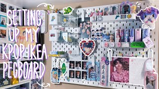 a kpop wall makeover ✿ ikea skadis pegboard setup decorating desk tour  shopping vlog [upl. by Koslo675]