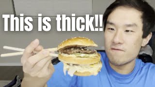 Enjoying top 3 McDonalds items using chopsticks [upl. by Annavoig]