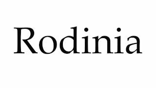 How to Pronounce Rodinia [upl. by Amlet864]