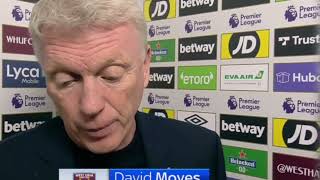 David Moyes post match interviewwestham 02 Fulhamwestham fulhamfc premierleague football [upl. by Vally]