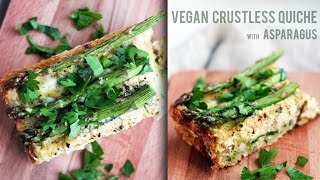 Vegan Crustless Asparagus Quiche [upl. by Wootan553]