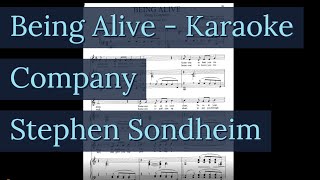 Being Alive Karaoke  Stephen Sondheim Company Piano Accompaniment Marriage Story [upl. by Damicke]