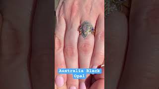 Australian Black Opal blackopalring blackopal blackopaljewelry [upl. by Canica760]