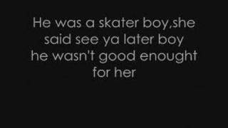 Avril Lavigne  Skater Boy lyrics [upl. by Arahat567]