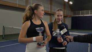 UPPSALA TENNIS CUP  Segerintervjun med Alisa Lokot UTK och Jolene Zander USIF vann finalen FD12 [upl. by Alberta]