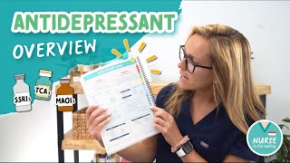 ANTIDEPRESSANTS Overview SSRIs MAOIs TCAs  Nursing Pharmacology  NurseInTheMaking [upl. by Ewald]