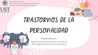 Trastornos de la personalidad cápsula de Salud Mental [upl. by Sampson]