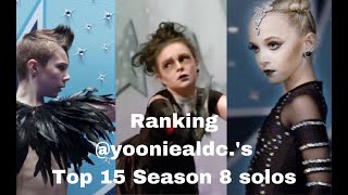 Ranking yooniealdc ‘s Top 15 Season 8 solos [upl. by Atilemrac]