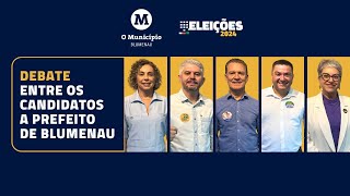 Debate candidatos a prefeito de Blumenau  O Município Blumenau  Eleições 2024 [upl. by Kosey732]