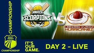 Jamaica v Leewards  Day 2  West Indies Championship  Friday 1st March 2019 [upl. by Ynnig]