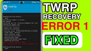 Cara Mengatasi Error 1 Pada TWRP Saat Instalasi Rom Atau Magisk Di Semua Android Terbaru [upl. by Kreitman452]